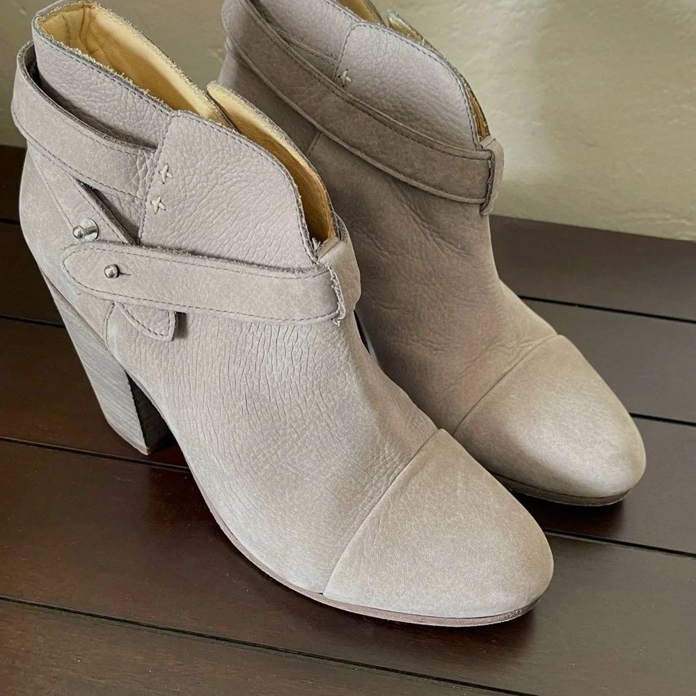 Rag & Bone Harrow Nubuck Leather Ankle Heel Booties